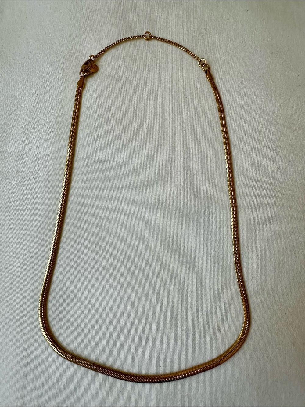 MADEWELL Gold Snake Chain Necklace Adjustable Minimalist Layering Jewelry 18-20”